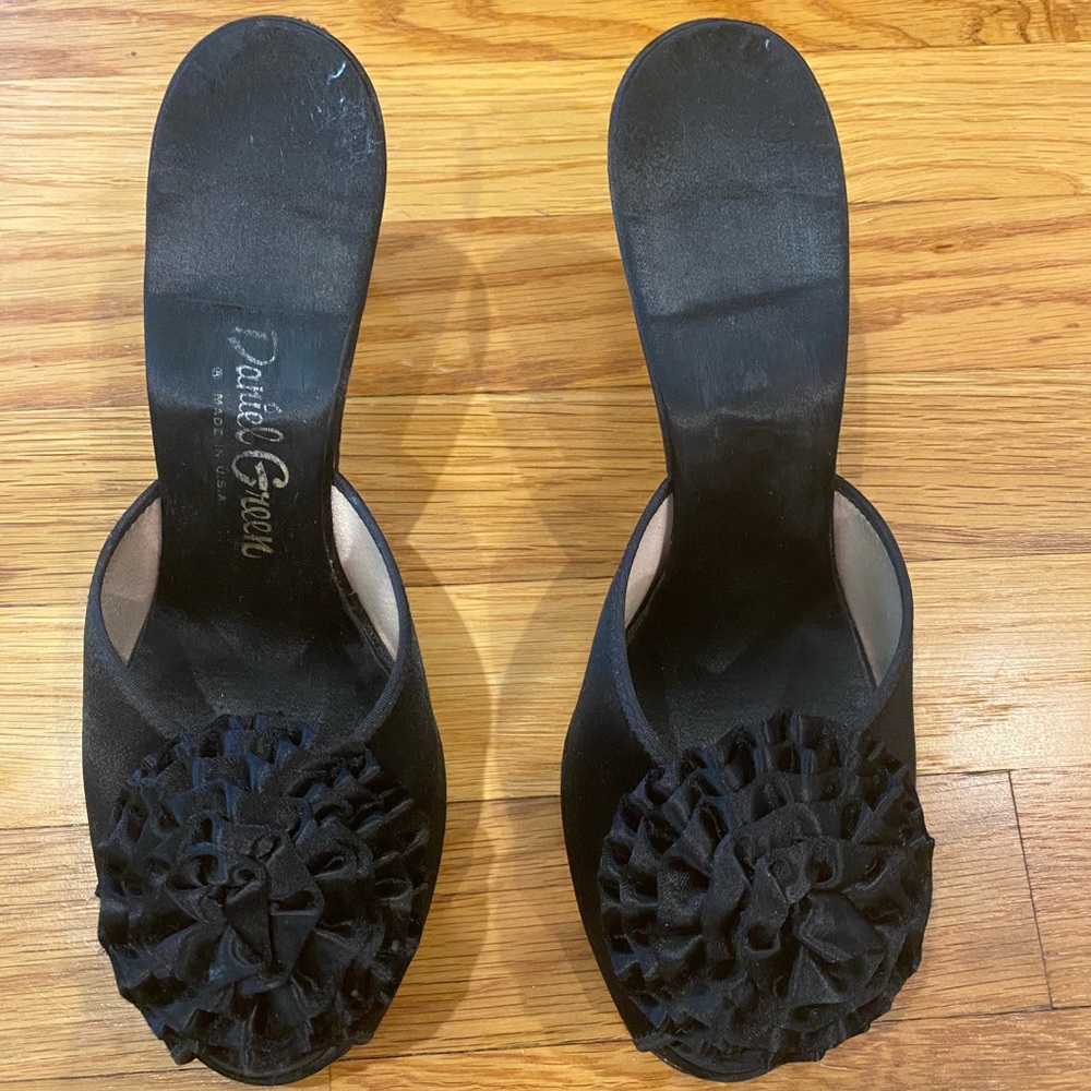 Black Pumps With Fun Flower
